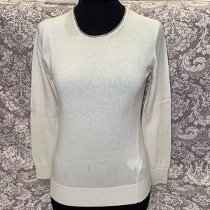 Banana Republic Thin Cream/Gold Sweater XS